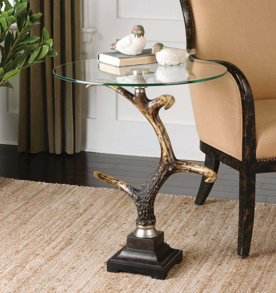 stag horn side table