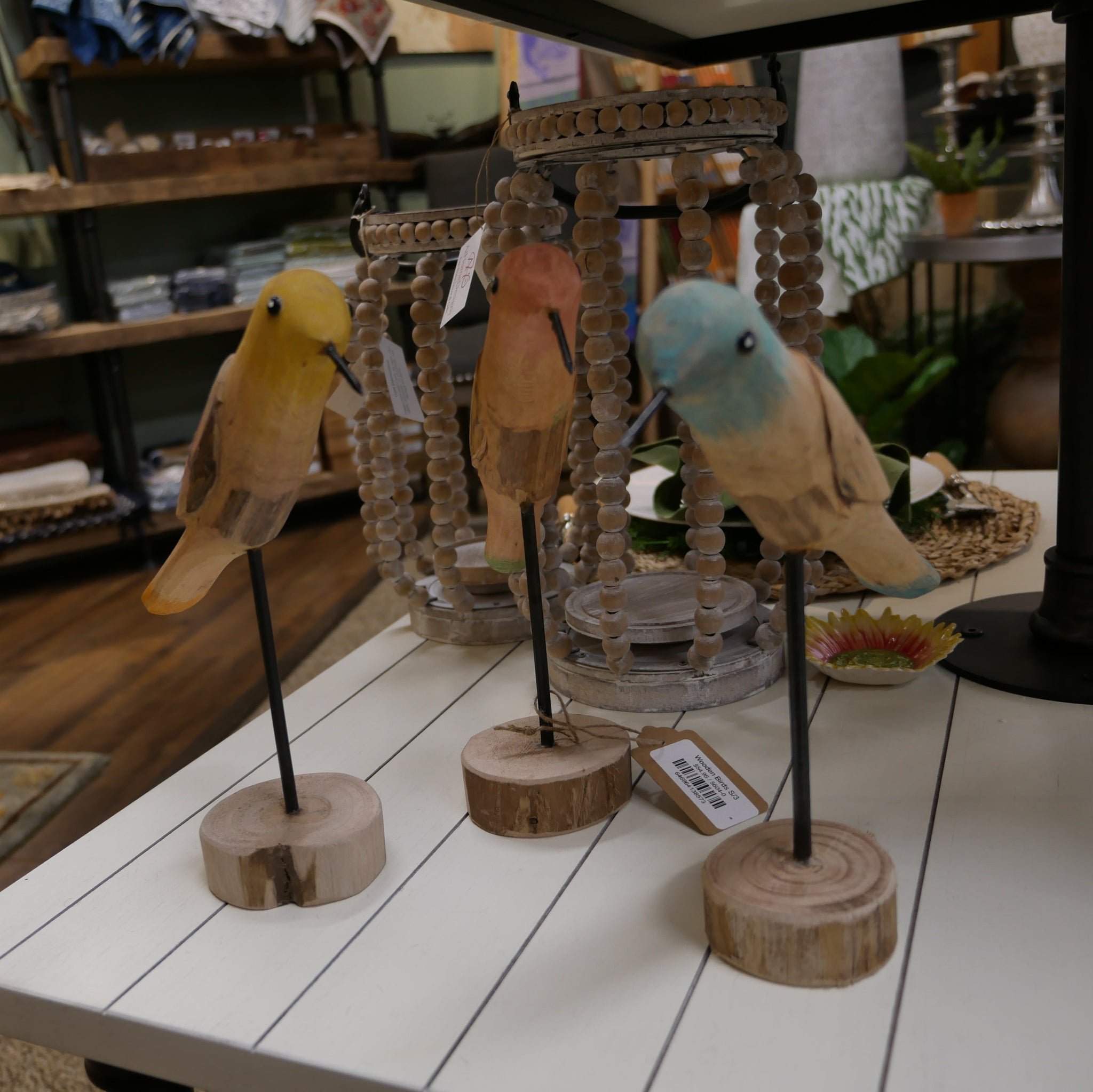 Wooden Parakeet set of 3