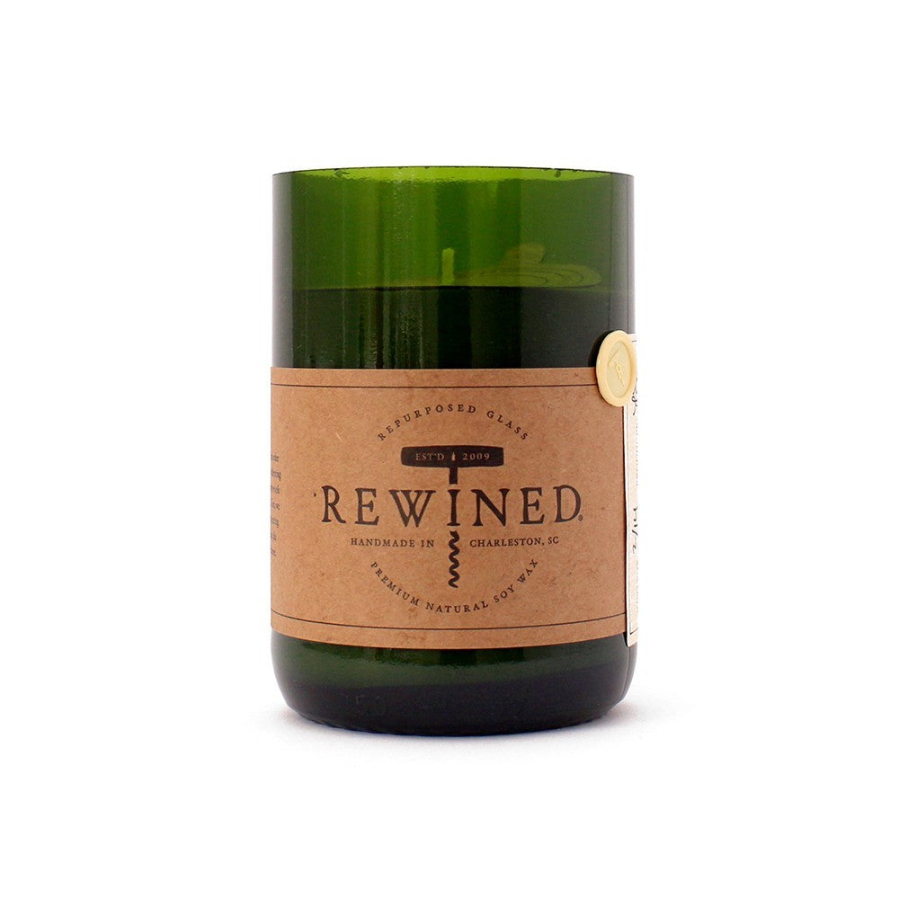 Rewined champagne soy candle