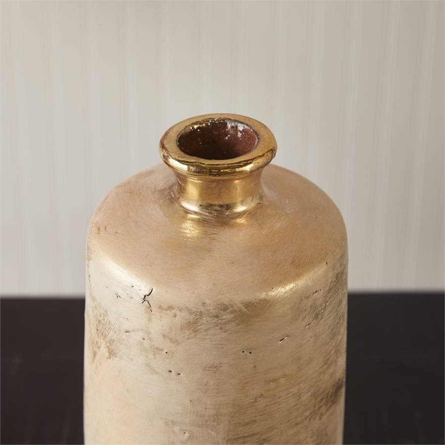 gold bottle vase medium