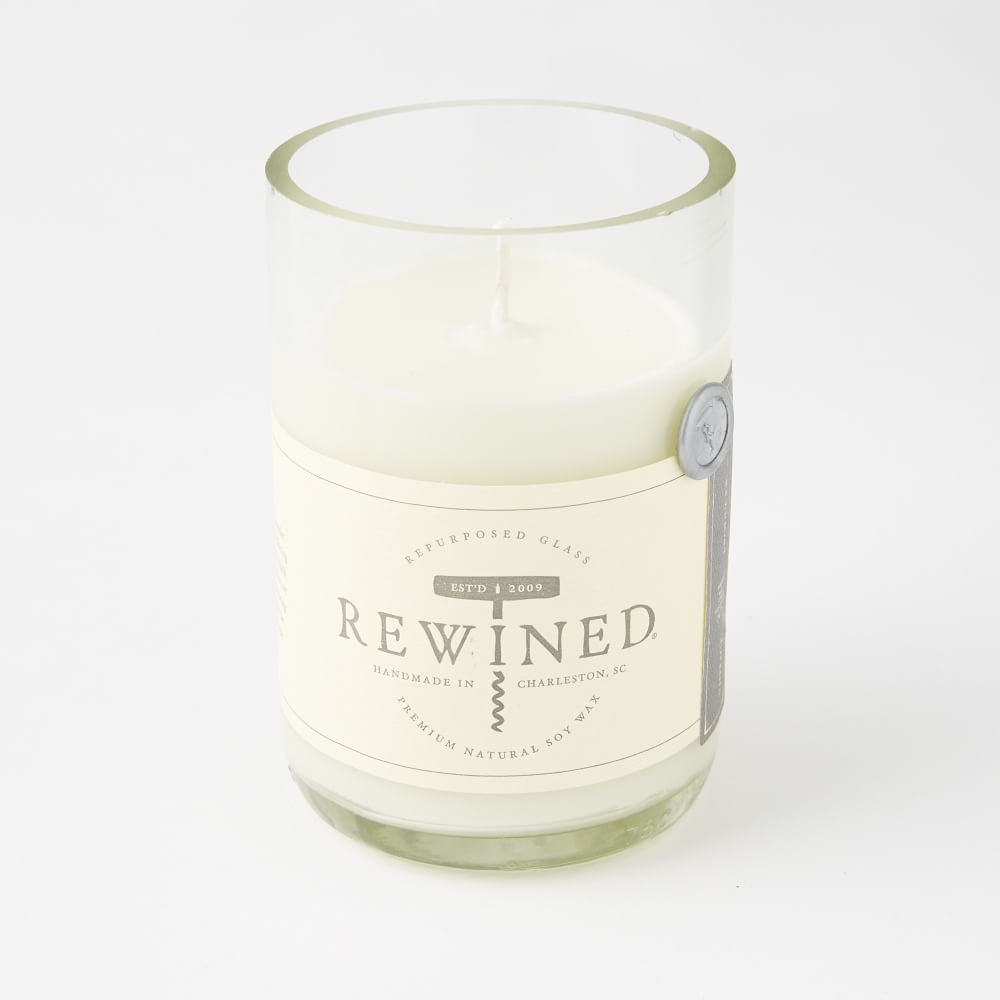 Rewined rose soy candle