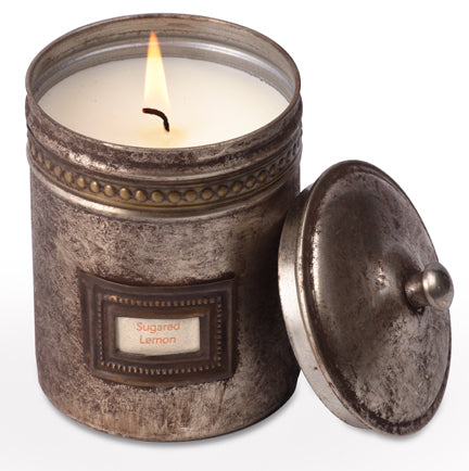 Sugared Lemon scented 10oz candle tin