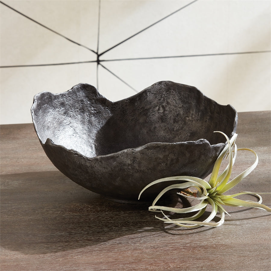 Decorative Roland Organic Grande Bowl displayed on a dining table, creating a sophisticated focal point.