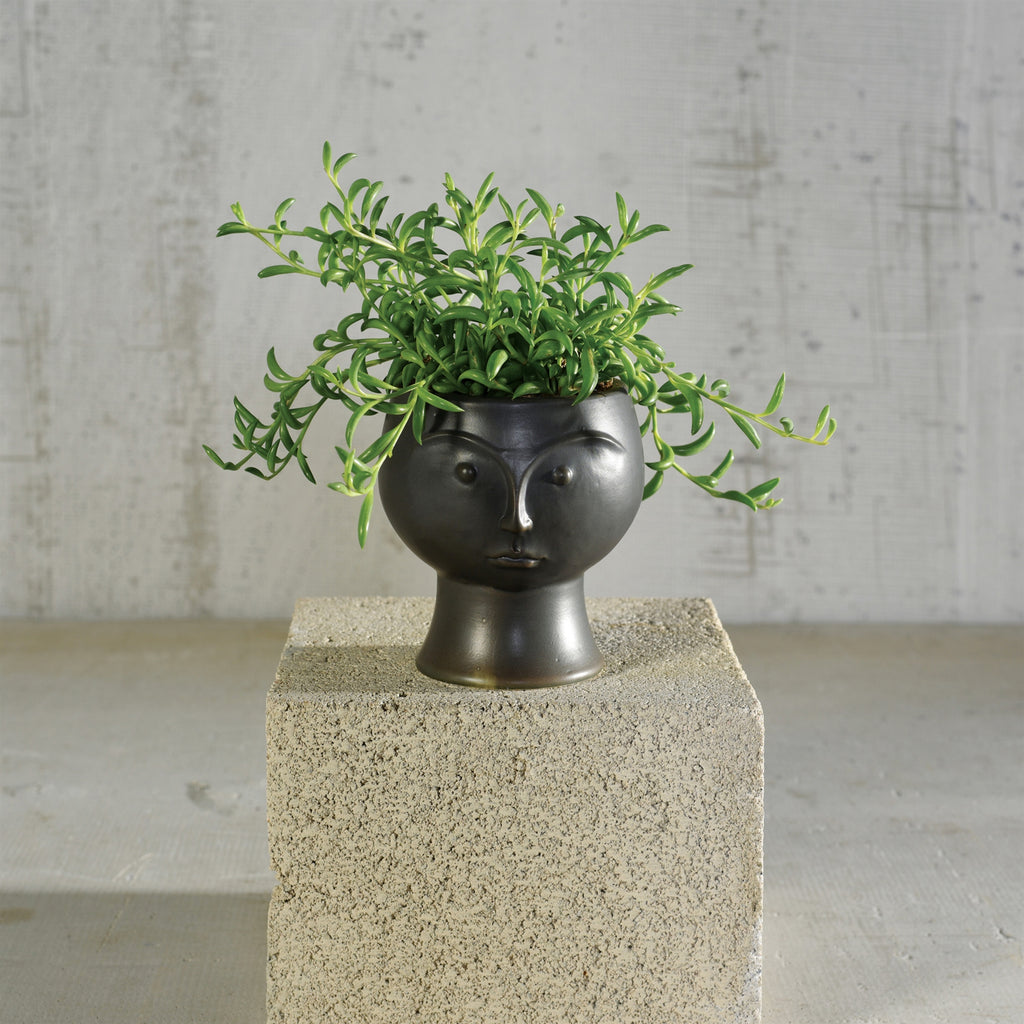 Rory Ceramic Face Vase with a minimalist design, perfect for floral arrangements or standalone display.