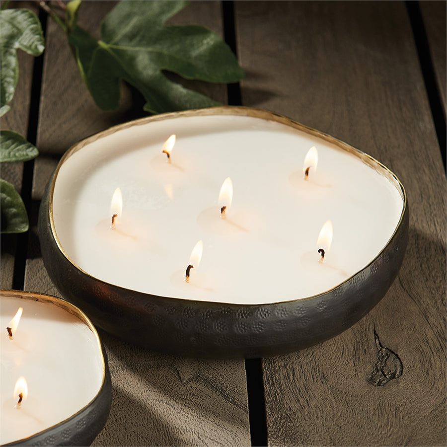 candle, 6 wick, black