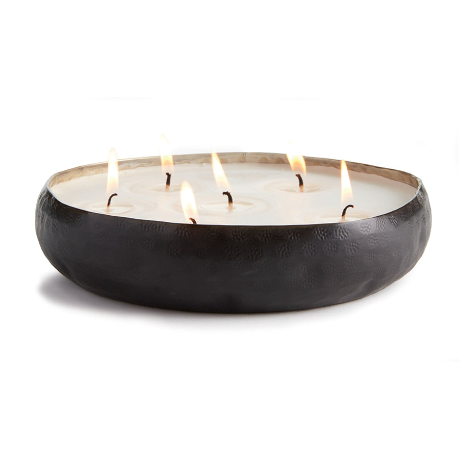 candle, 6 wick, black